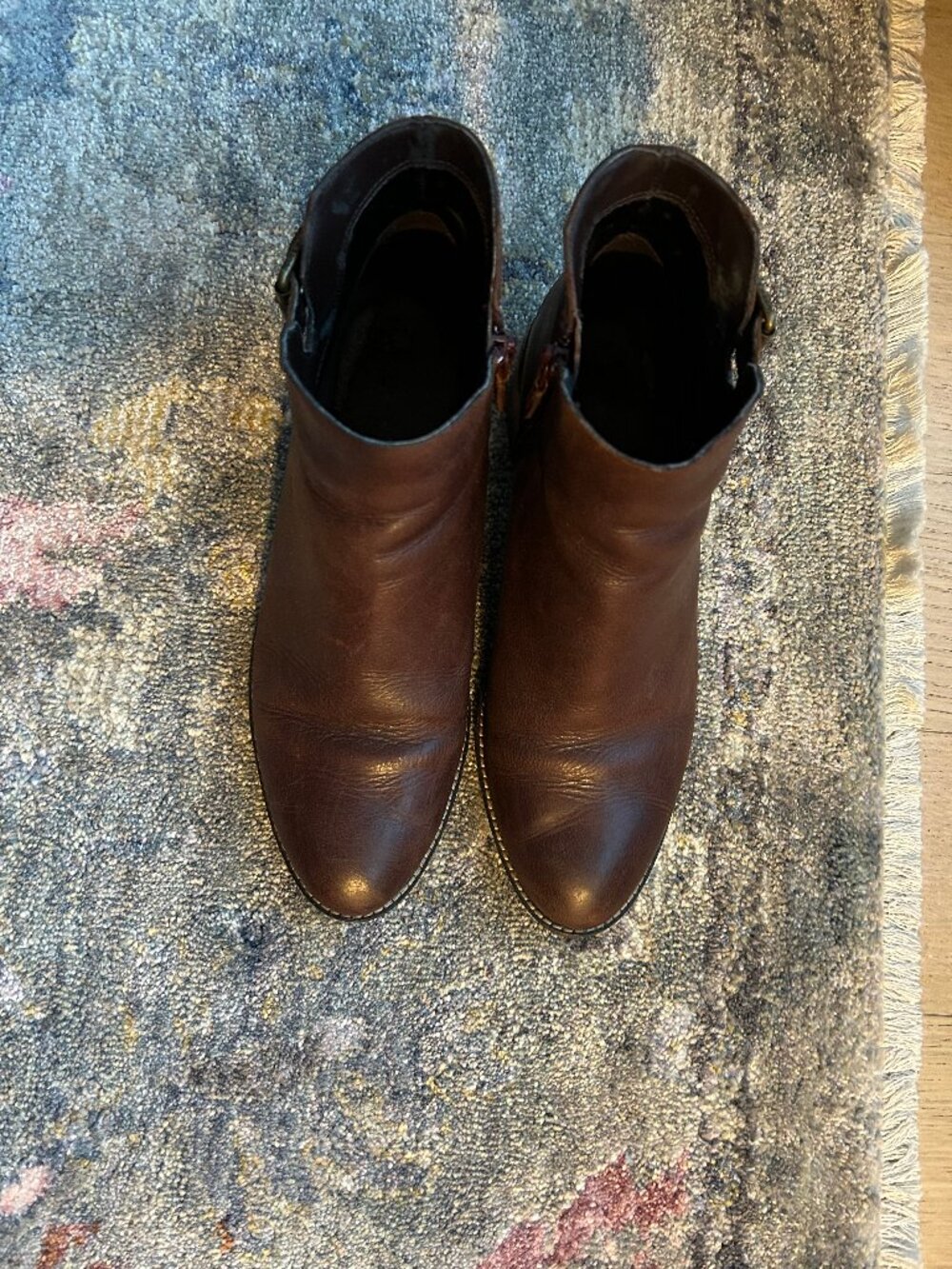 Cole Haan Leather Heeled Ankle Boots, Size 8 - Picture 2 of 16